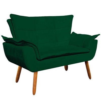 Kit 01 Namoradeira e 01 Poltrona Giratória Opala Suede