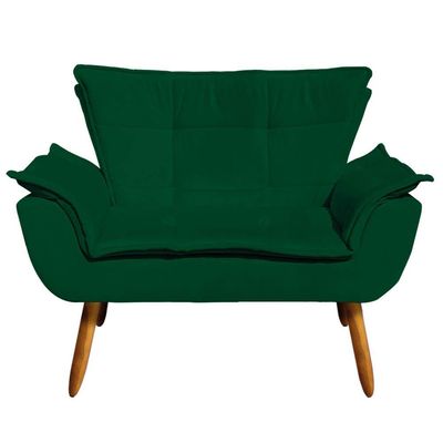 Kit 01 Namoradeira e 01 Poltrona Giratória Opala Suede