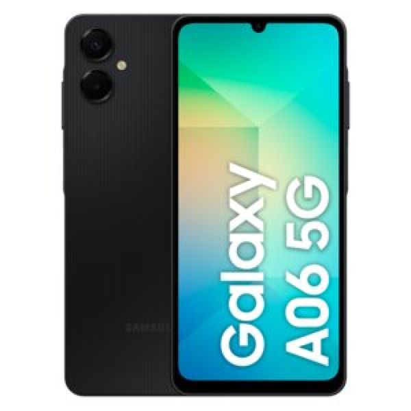 Smartphone Samsung Galaxy A06 5G 128GB - Preto, 4GB de RAM + 4GB RAM Plus, Câmera 50MP, Tela 6,7