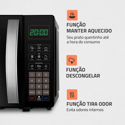 Forno Micro-ondas 21L Mondial MO01 Preto 220V 220V