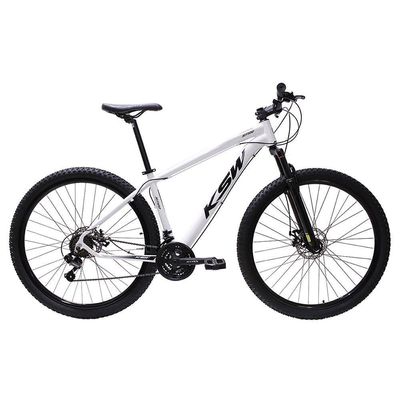 Bicicleta Aro 29 Ksw Bike Alumínio Câmbios Shimano 21 Marchas Branco -ad Preto 17