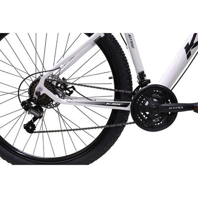 Bicicleta Aro 29 Ksw Bike Alumínio Câmbios Shimano 21 Marchas Branco -ad Preto 17