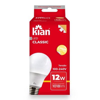Lâmpada Led 12W Kian Amarela Bivolt Bivolt