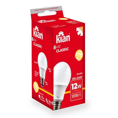 Lâmpada Led 12W Kian Amarela Bivolt Bivolt