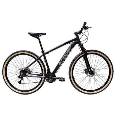 Bicicleta Aro 29 Ksw 21 Marchas Alumínio Cambio Shimano Freio A Disco Preto Fos -ad Prata 19