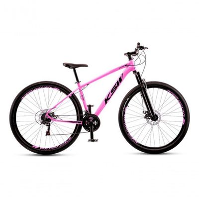 Bicicleta Aro 29 Ksw 24 Vel Alumínio Freio Disco Xlt100 Mtb Rosa 21