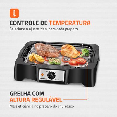 Churrasqueira Elétrica Mondial Preto 1500W CH-07 110