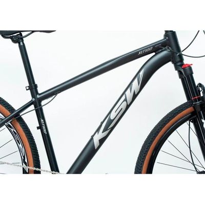 Bicicleta Aro 29 Ksw 12 Vel Alumínio Suspensão 80mm Freios A Disco Preto Fos -ad Prata 19