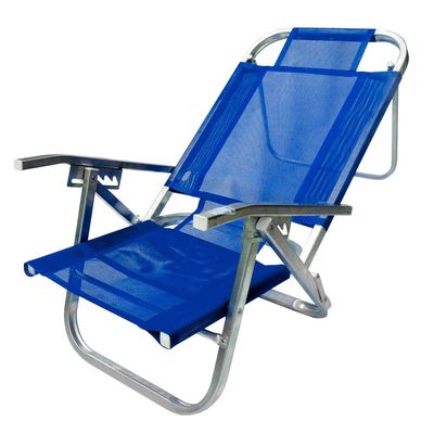 Cadeira de Praia 5 Posições Alumínio Copacabana Botafogo CAD0399 Azul Royal