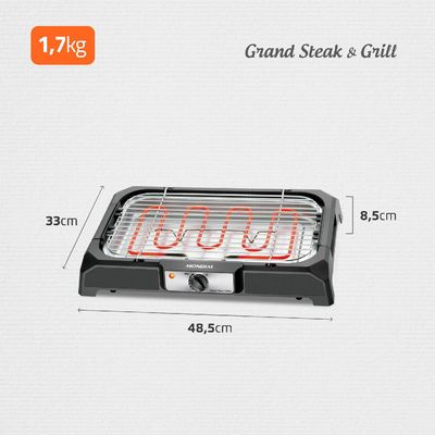 Churrasqueira Elétrica Mondial Grand Steak & Grill CH05 Preta 127V 127V