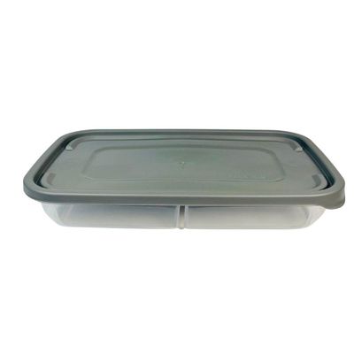 Pote Porta Frios Com Divisórias Linha Mais 1,4l Plasvale Cinza