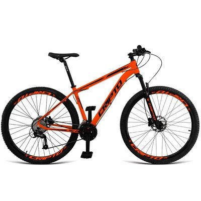 Bicicleta Aro 29 Cripto 18v Absolute Hidráulica Trava E K7 - Laranja-preto - 21" Laranja-preto