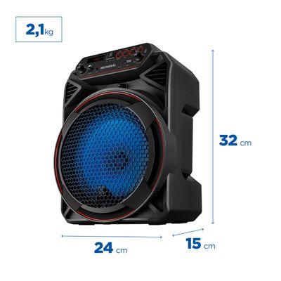 Caixa Amplificada Mondial Preto 150W RMS Bivolt CM-150 Bivolt
