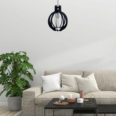 Luminária Teto Tipo Pendente Jupiter Mdf - Completa Cor: Mdf Cru