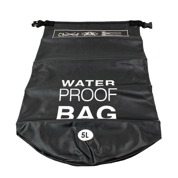 Bolsa Mochila Impermeavel Saco Estanque 5 Litros Camping Bag Preto