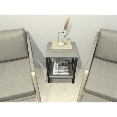Mesa De Cabeceira Mesa De Apoio Mesa Auxiliar Mesa Lateral Preto E Cinza
