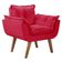 Poltrona Opalla Base Palito vermelho
