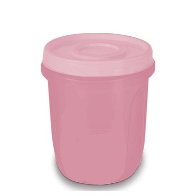 Pote Redondo Com Tampa Rosca De 1 L Rosa