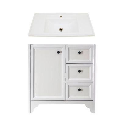 Gabinete Armário Banheiro Ditália Com Pia + Espelho Bn-05 Branco