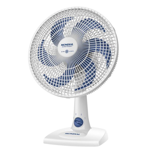Ventilador de Mesa 30cm Super Power II Mondial Branco 60W - NVSP-30-W2 127V