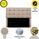 Cabeceira Cama Box Estofada King 195 Cm Ananda Suede Bege