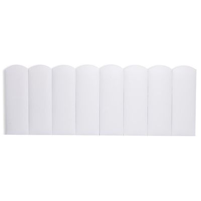Cabeceira Queen Kit 8 Placas Modelo Nuvem - Courino Branco