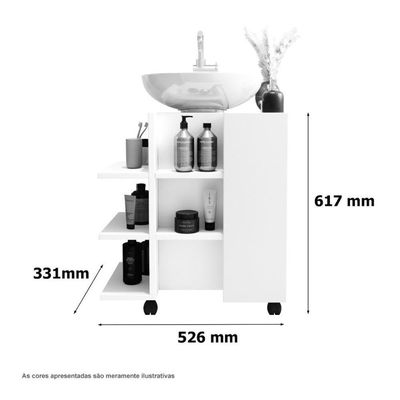 Gabinete Classic Branco E Ripado Jm3