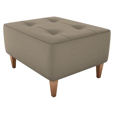 Puff Decorativo Para Sala Piva 62x52 Cm E434 Milani Store Marrom Claro