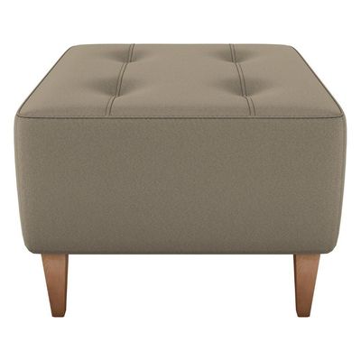 Puff Decorativo Para Sala Piva 62x52 Cm E434 Milani Store Marrom Claro