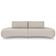 Sofá 4 Lugares Para Sala Living Orgânico Pés Metálicos 260cm Shui P08 Veludo Bege - Lyam Decor