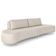 Sofá 4 Lugares Para Sala Living Orgânico Pés Metálicos 260cm Shui P08 Veludo Bege - Lyam Decor