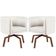 Kit 02 Poltronas Giratória Ka Nix Linho Creme Gran Belo