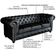 Sofá 3 Lugares Sala De Estar 235cm Chesterfield Pés Madeira