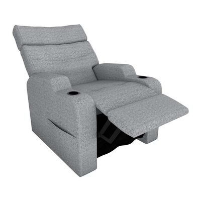 Poltrona Do Papai Reclinável Premium Com Porta Copos E Porta Controle Toro Matrix Boucle Cinza