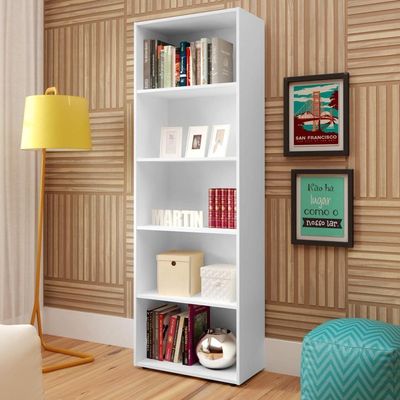 Estante Para Livros Com 4 Prateleiras Multy Branco Artely Branco