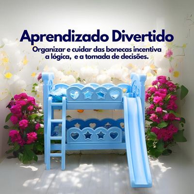 Berço De Brincadeira Com Escorregador Azul Diversão Garantida Infantil