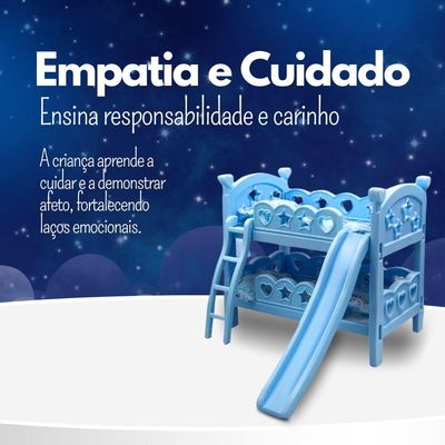 Berço De Brincadeira Com Escorregador Azul Diversão Garantida Infantil