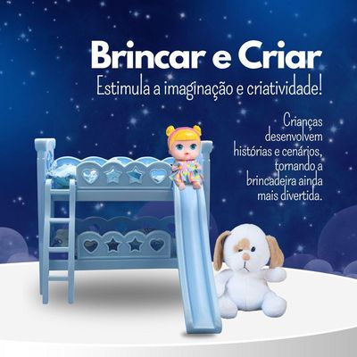 Berço De Brincadeira Com Escorregador Azul Diversão Garantida Infantil
