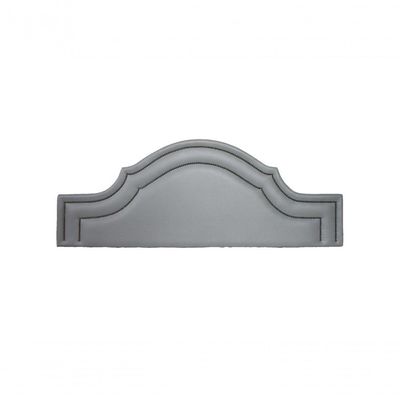 Cabeceira King Luxo 193x60 Courino Cinza Tachas Fumê
