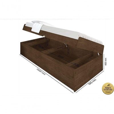 Cama Solteiro Camila Malbec - Framar Móveis