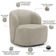 Poltrona Giratória Orgânica Para Sala Living Heidy F04 Veludo Bege - Lyam Decor