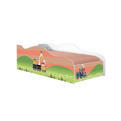 Cama Carro Fun Adesivada Trenzinho Solteiro