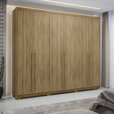 Guarda Roupa Casal 6 Portas 3 Gavetas Dubai Majestic Nature