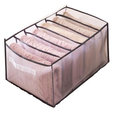 Organizador Gaveta Roupa Closet Guarda Porta Camiseta Jeans Dobravel 7 Divisorias Grande