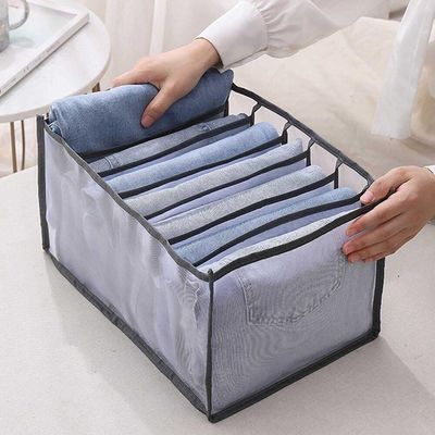 Organizador Gaveta Roupa Closet Guarda Porta Camiseta Jeans Dobravel 7 Divisorias Grande
