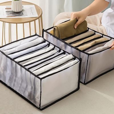 Organizador Gaveta Roupa Closet Guarda Porta Camiseta Jeans Dobravel 7 Divisorias Grande