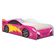 Cama Carro Menina Rosa Solteiro Com Colchão