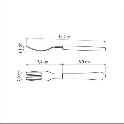 Garfo Para Sobremesa Leme Aço Inox Tramontina