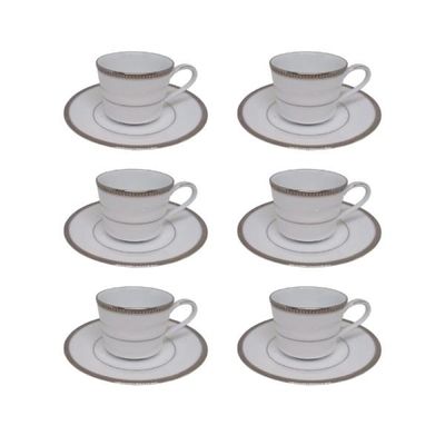Jogo de xícaras café Noritake Toorak Platinum 6 peças
