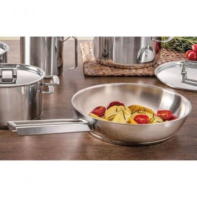Frigideira Tramontina Brava 24cm Em Aço Inox